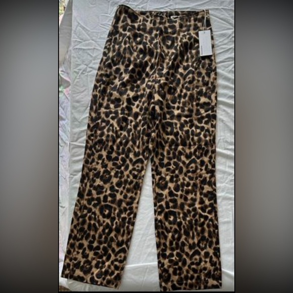 Reformation Leopard Print Pants NWT Size 6 - Picture 4 of 5